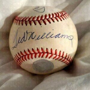 Ted Williams Mickey Mantle signed baseball…